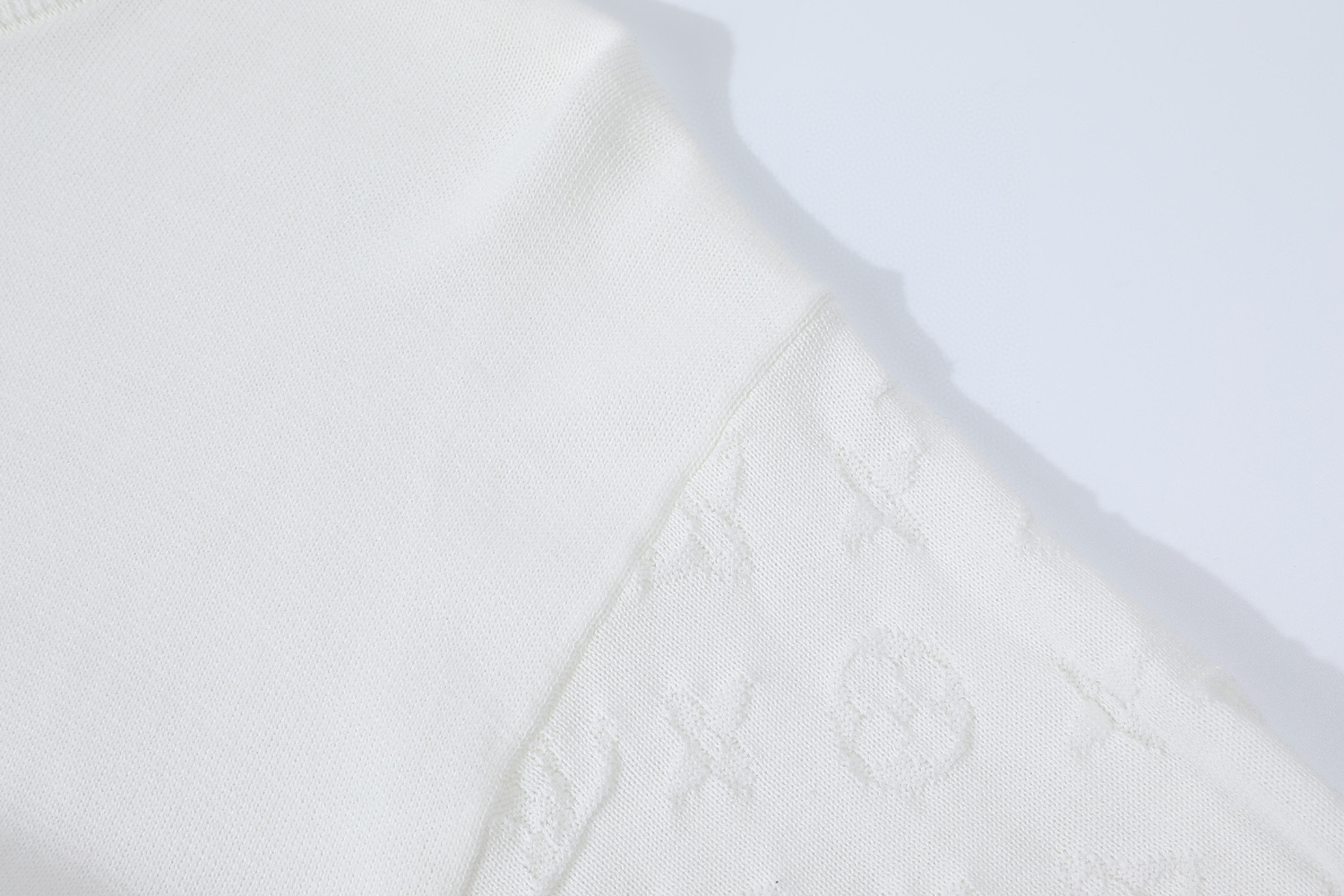 LOUIS VUITTON 路易威登 LV 提花暗纹logo毛织短袖 夏季 T恤 男女同款 棕色 白色 黑色 A0 1AFQA6