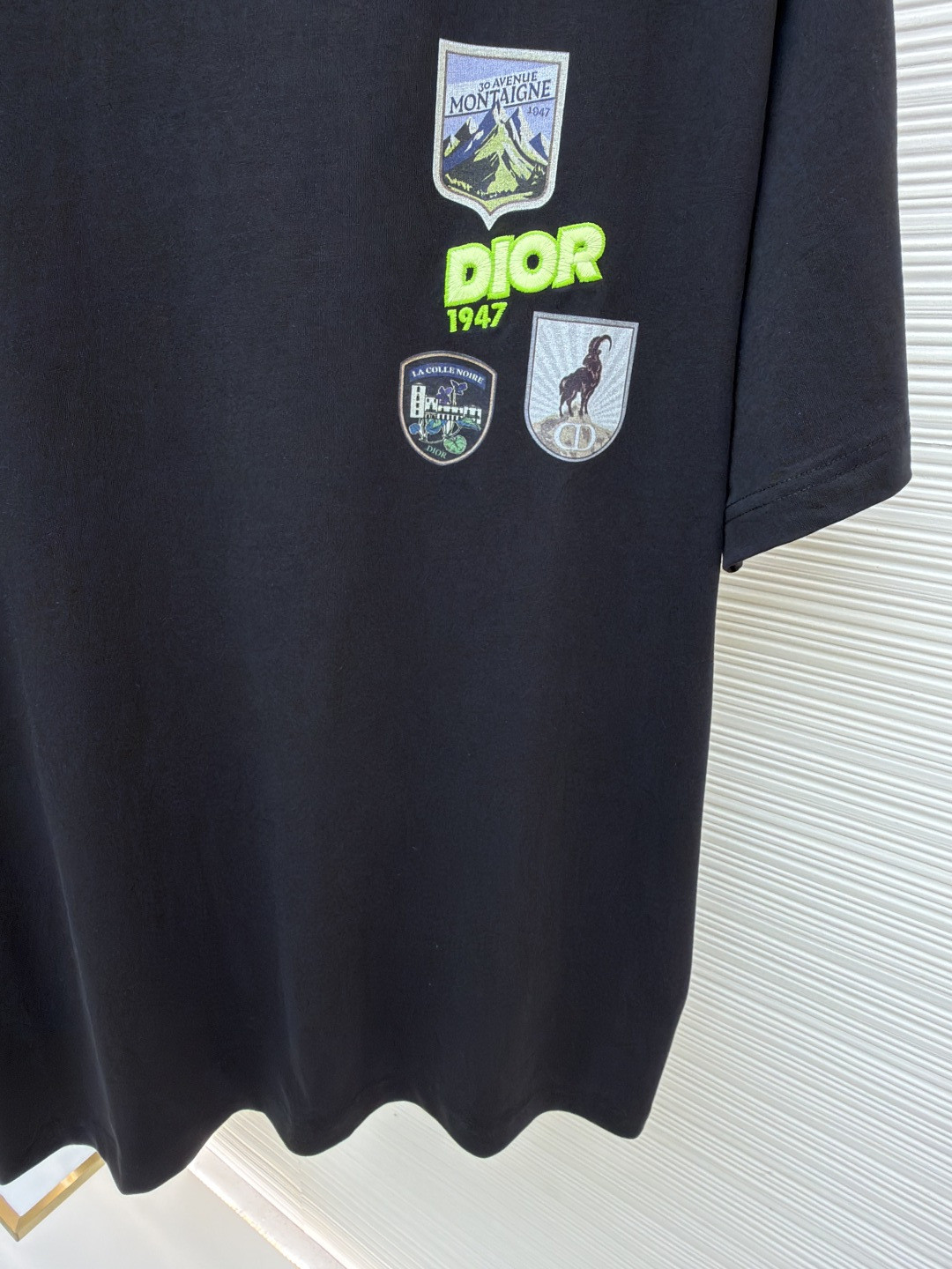 DIOR 迪奥 多色补丁圆领短袖 T恤 夏季 白色 黑色 绿色 A0 613J696E0677-C086