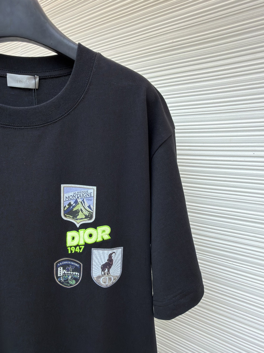 DIOR 迪奥 多色补丁圆领短袖 T恤 夏季 白色 黑色 绿色 A0 613J696E0677-C086