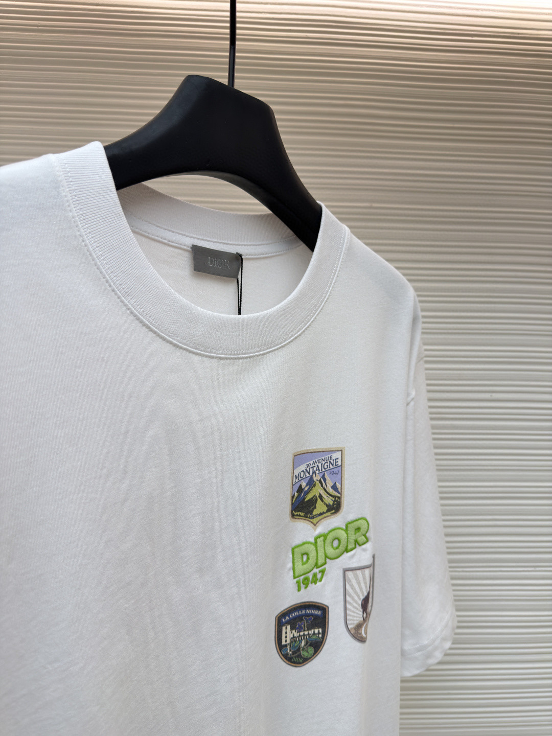DIOR 迪奥 多色补丁圆领短袖 T恤 夏季 白色 黑色 绿色 A0 613J696E0677-C086