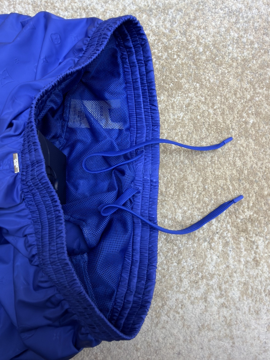 LOUIS VUITTON 路易威登 暗纹老花松紧腰沙滩短裤 五分裤 休闲裤 裤子 黑色 粉色 浅蓝色 海军蓝 绿色 橙色 蓝色 A0 1A7Y0P