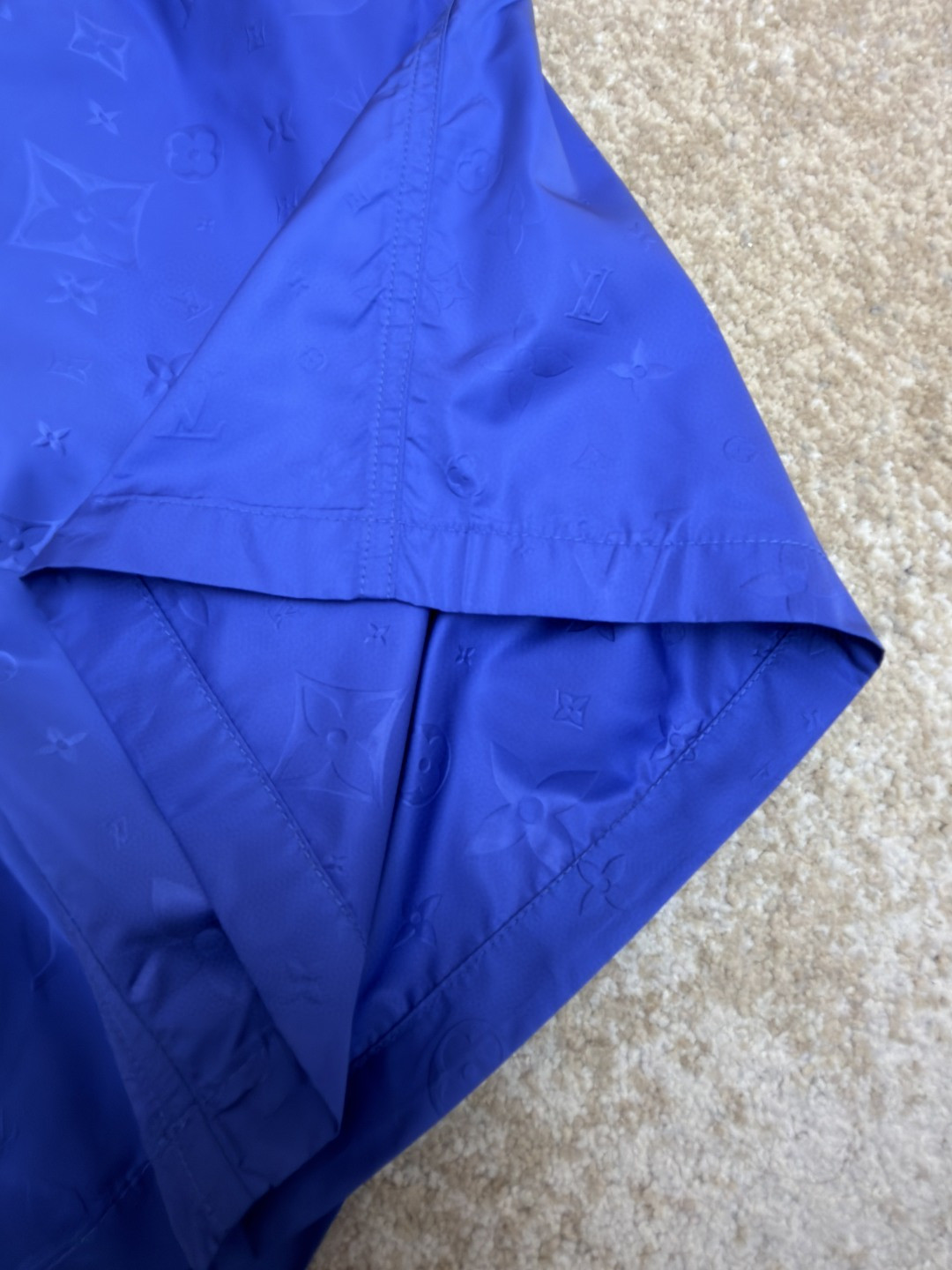 LOUIS VUITTON 路易威登 暗纹老花松紧腰沙滩短裤 五分裤 休闲裤 裤子 黑色 粉色 浅蓝色 海军蓝 绿色 橙色 蓝色 A0 1A7Y0P