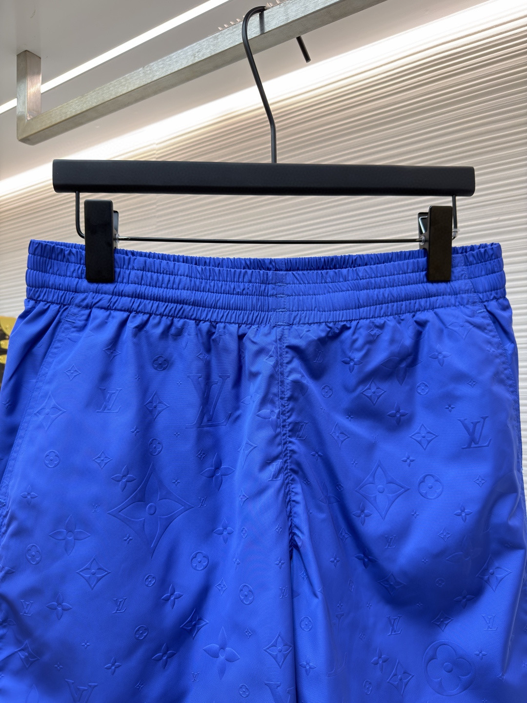 LOUIS VUITTON 路易威登 暗纹老花松紧腰沙滩短裤 五分裤 休闲裤 裤子 黑色 粉色 浅蓝色 海军蓝 绿色 橙色 蓝色 A0 1A7Y0P