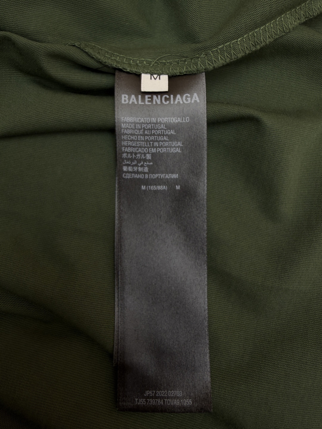 Balenciaga 巴黎世家 美纹纸胶带短袖 T恤 圆领 夏季 绿色 灰色 黑色 白色 做旧黑 黄黑色 黑色 深绿色 A0 739784TOVA92942