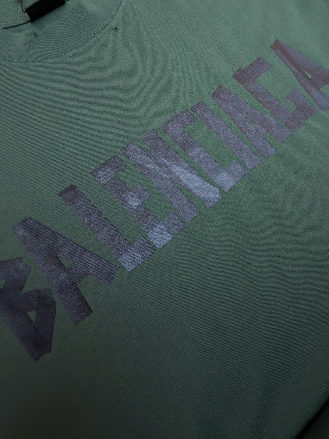 Balenciaga 巴黎世家 美纹纸胶带短袖 T恤 圆领 夏季 绿色 灰色 黑色 白色 做旧黑 黄黑色 黑色 深绿色 A0 739784TOVA92942