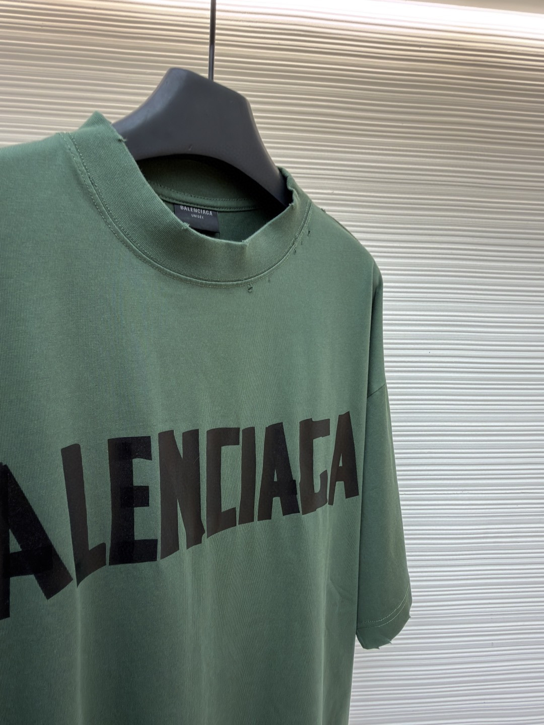 Balenciaga 巴黎世家 美纹纸胶带短袖 T恤 圆领 夏季 绿色 灰色 黑色 白色 做旧黑 黄黑色 黑色 深绿色 A0 739784TOVA92942