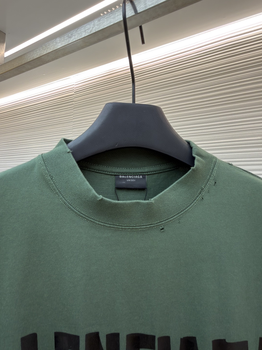 Balenciaga 巴黎世家 美纹纸胶带短袖 T恤 圆领 夏季 绿色 灰色 黑色 白色 做旧黑 黄黑色 黑色 深绿色 A0 739784TOVA92942