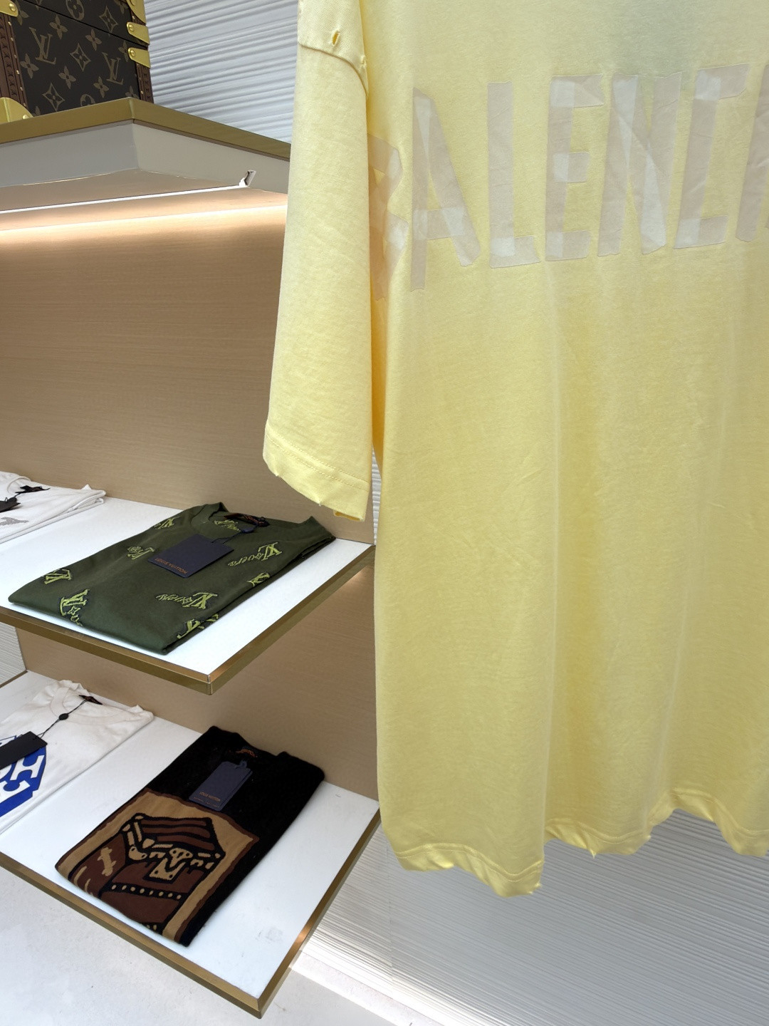 Balenciaga 巴黎世家 美纹纸胶带短袖 T恤 圆领 夏季 绿色 灰色 黑色 白色 做旧黑 黄黑色 黑色 深绿色 A0 739784TOVA92942