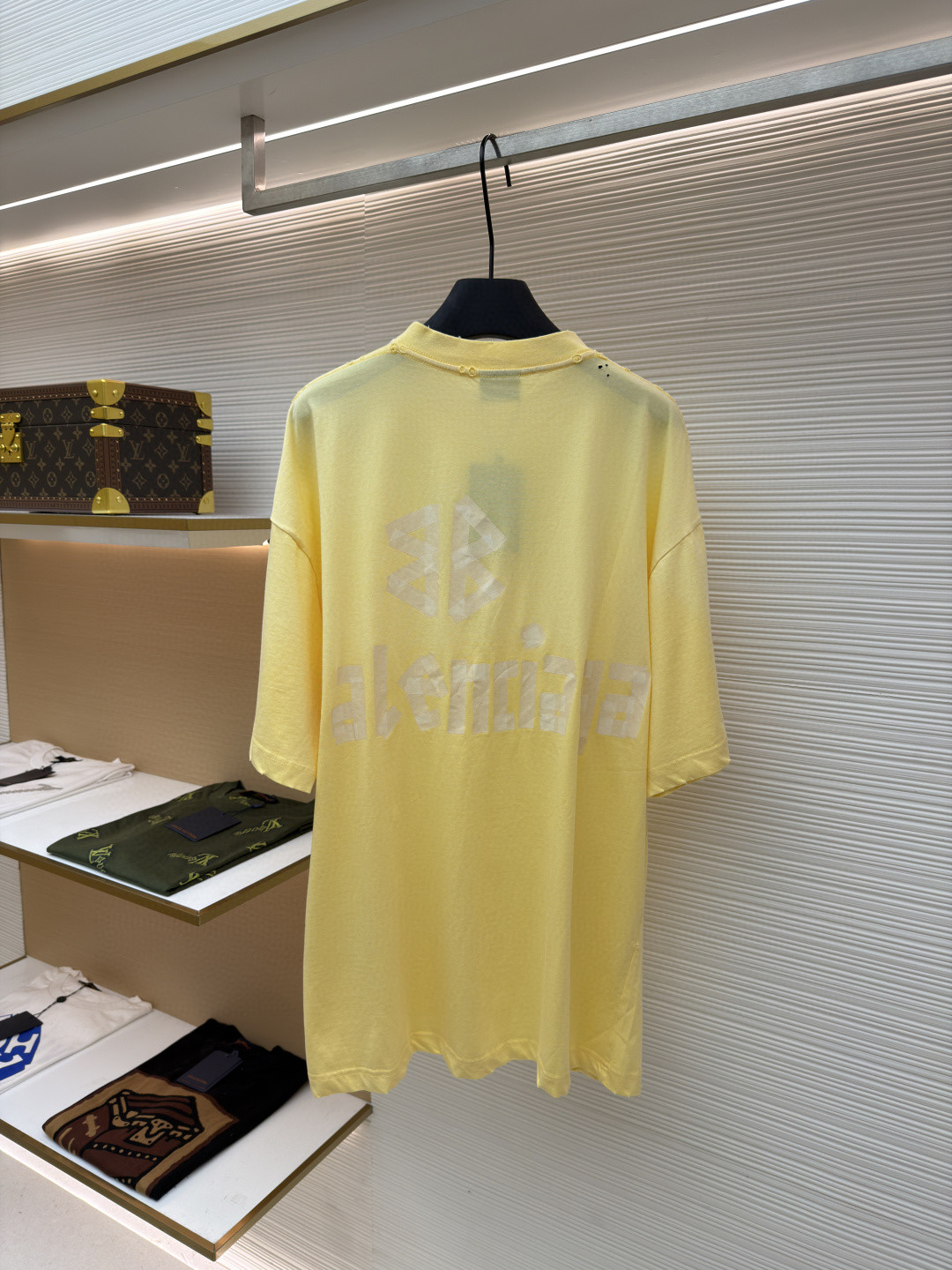 Balenciaga 巴黎世家 美纹纸胶带短袖 T恤 圆领 夏季 绿色 灰色 黑色 白色 做旧黑 黄黑色 黑色 深绿色 A0 739784TOVA92942