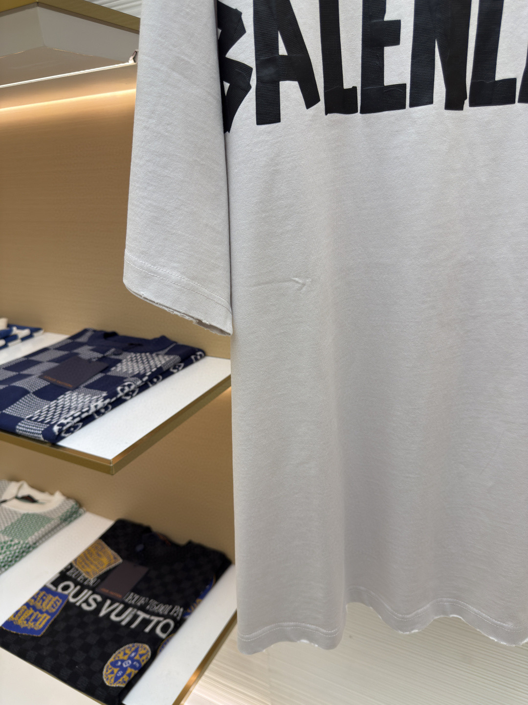 Balenciaga 巴黎世家 美纹纸胶带短袖 T恤 圆领 夏季 绿色 灰色 黑色 白色 做旧黑 黄黑色 黑色 深绿色 A0 739784TOVA92942