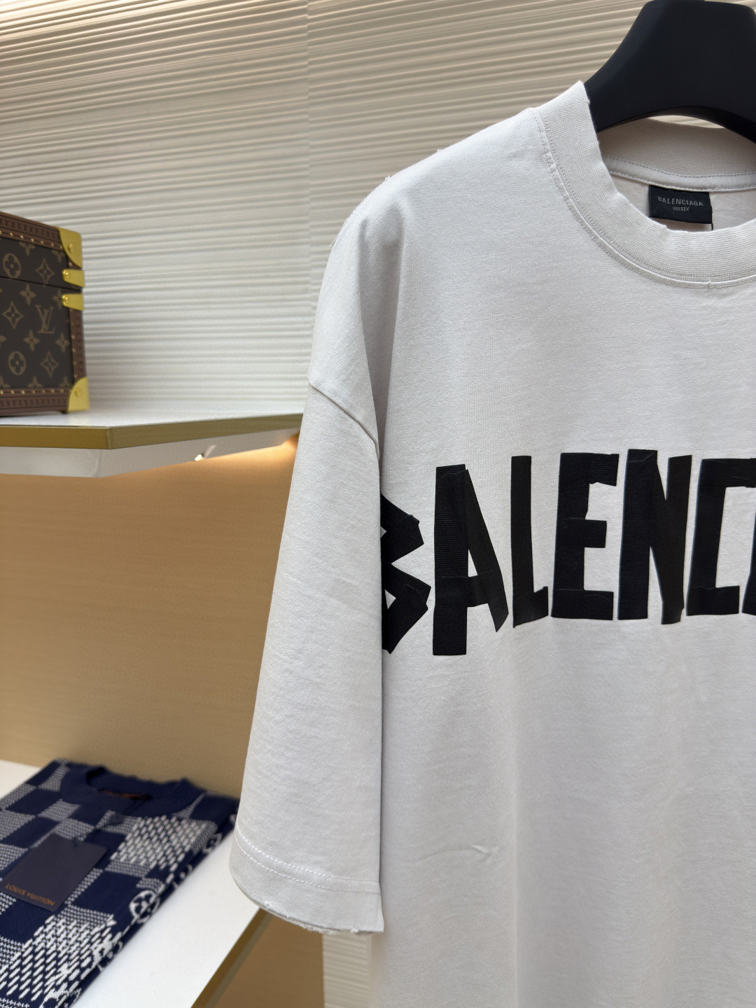 Balenciaga 巴黎世家 美纹纸胶带短袖 T恤 圆领 夏季 绿色 灰色 黑色 白色 做旧黑 黄黑色 黑色 深绿色 A0 739784TOVA92942