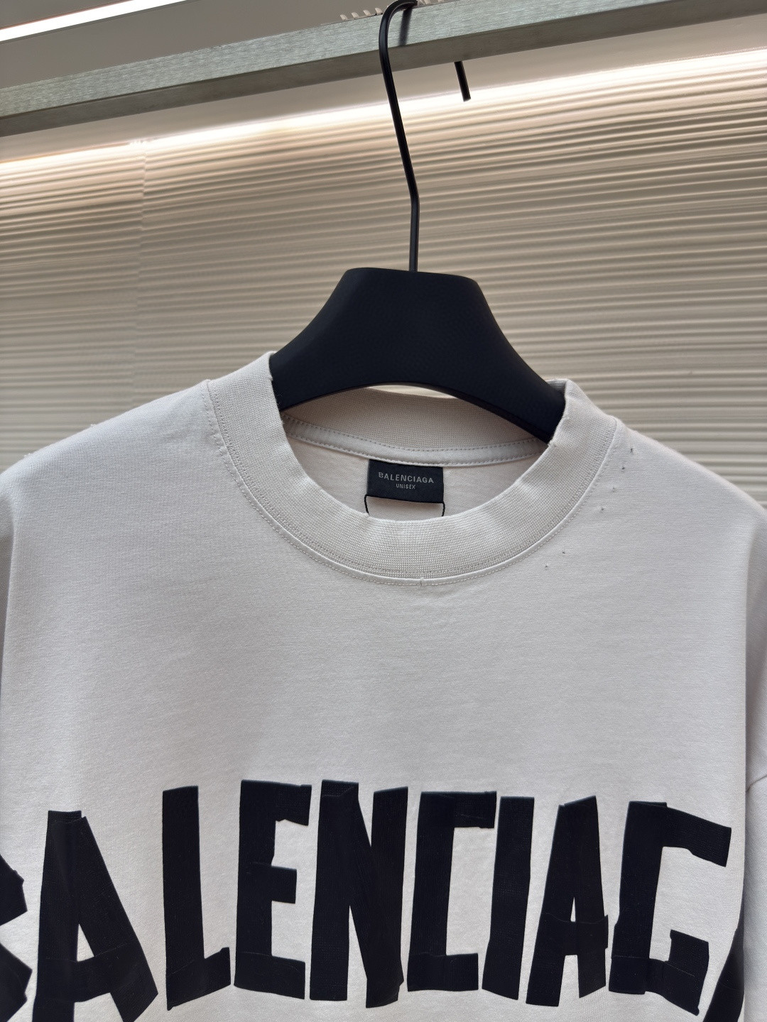 Balenciaga 巴黎世家 美纹纸胶带短袖 T恤 圆领 夏季 绿色 灰色 黑色 白色 做旧黑 黄黑色 黑色 深绿色 A0 739784TOVA92942