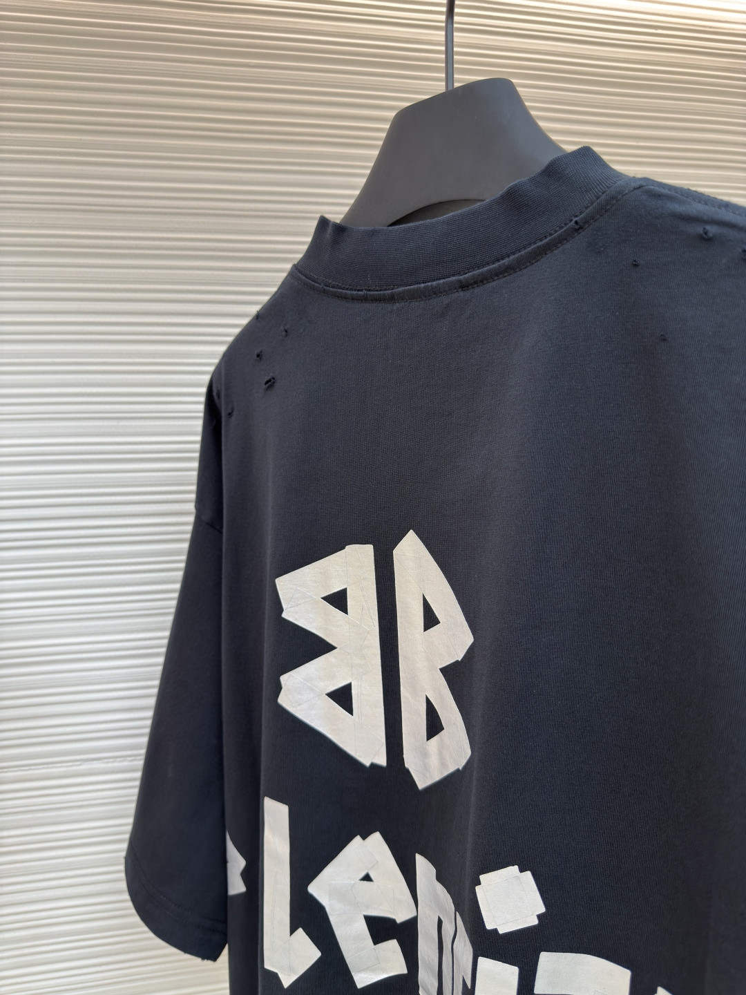 Balenciaga 巴黎世家 美纹纸胶带短袖 T恤 圆领 夏季 绿色 灰色 黑色 白色 做旧黑 黄黑色 黑色 深绿色 A0 739784TOVA92942