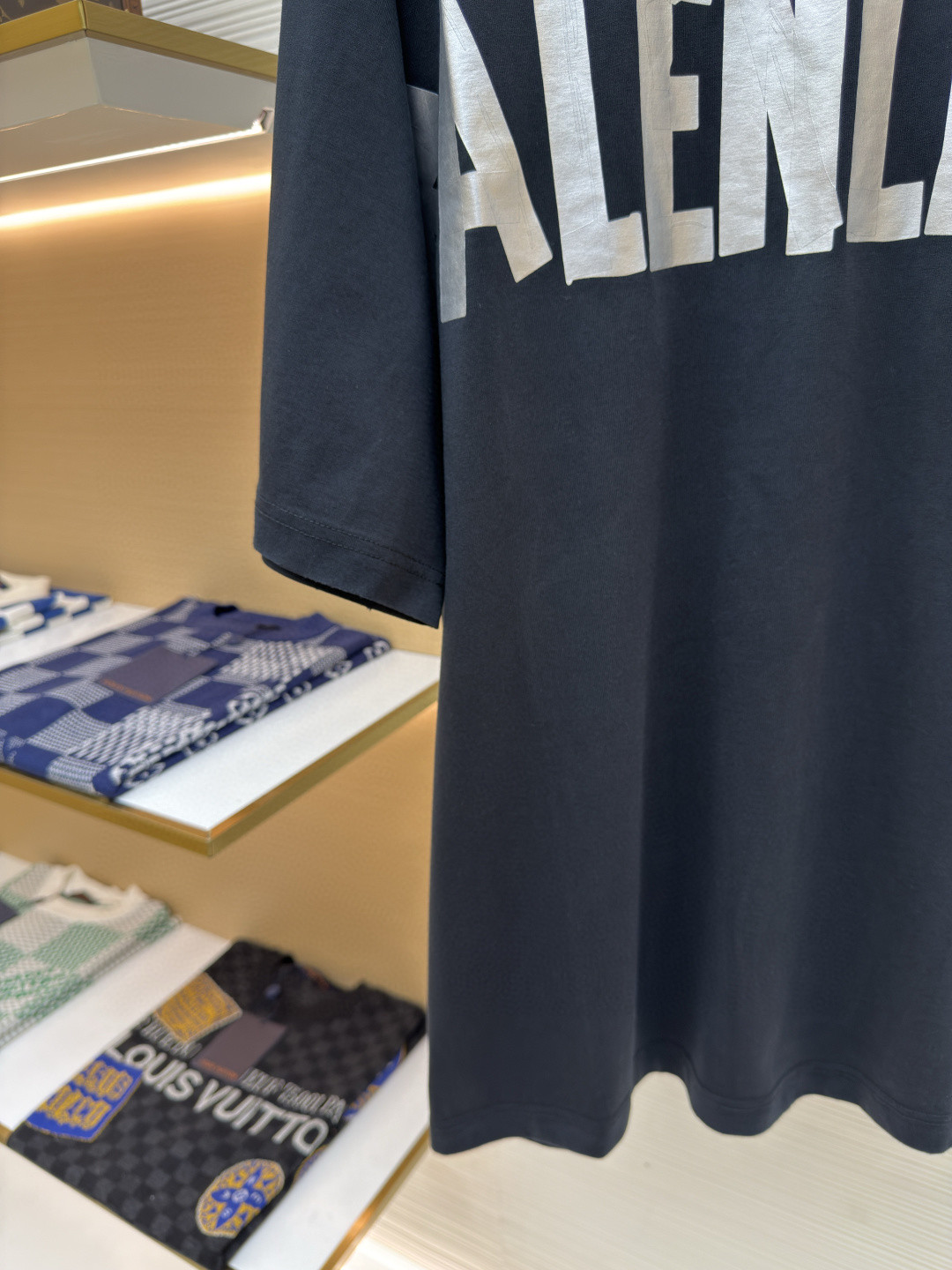 Balenciaga 巴黎世家 美纹纸胶带短袖 T恤 圆领 夏季 绿色 灰色 黑色 白色 做旧黑 黄黑色 黑色 深绿色 A0 739784TOVA92942