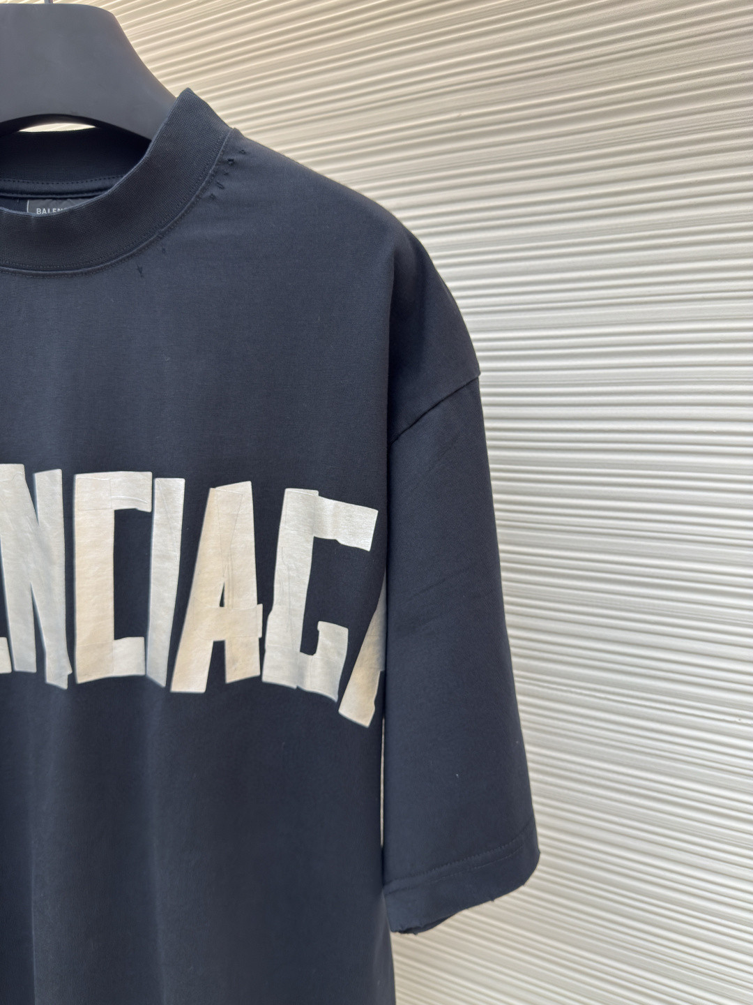 Balenciaga 巴黎世家 美纹纸胶带短袖 T恤 圆领 夏季 绿色 灰色 黑色 白色 做旧黑 黄黑色 黑色 深绿色 A0 739784TOVA92942