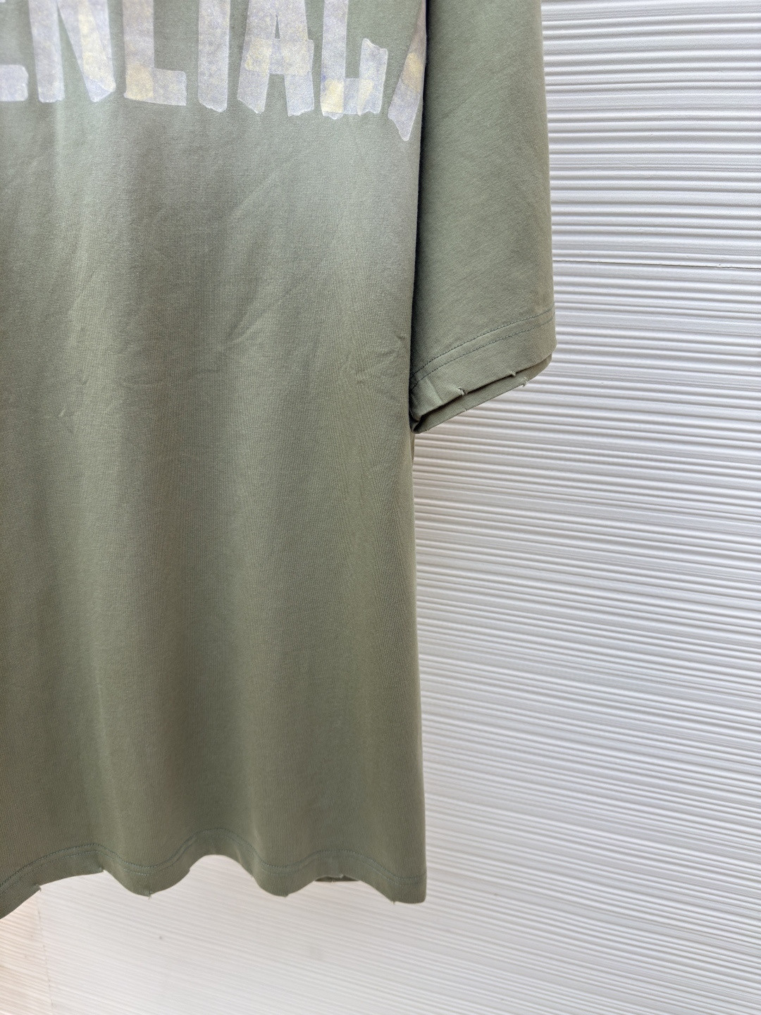 Balenciaga 巴黎世家 美纹纸胶带短袖 T恤 圆领 夏季 绿色 灰色 黑色 白色 做旧黑 黄黑色 黑色 深绿色 A0 739784TOVA92942