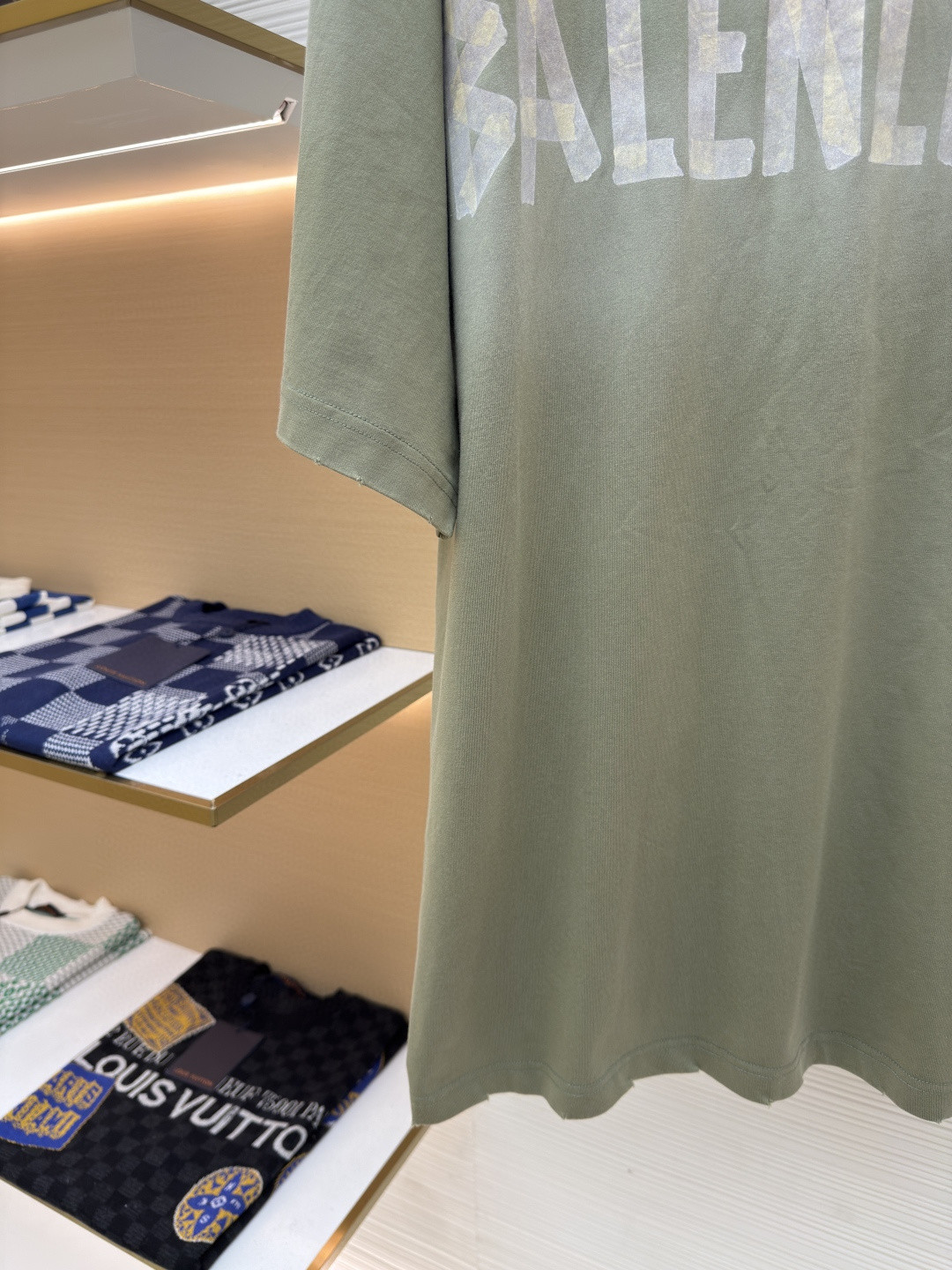 Balenciaga 巴黎世家 美纹纸胶带短袖 T恤 圆领 夏季 绿色 灰色 黑色 白色 做旧黑 黄黑色 黑色 深绿色 A0 739784TOVA92942