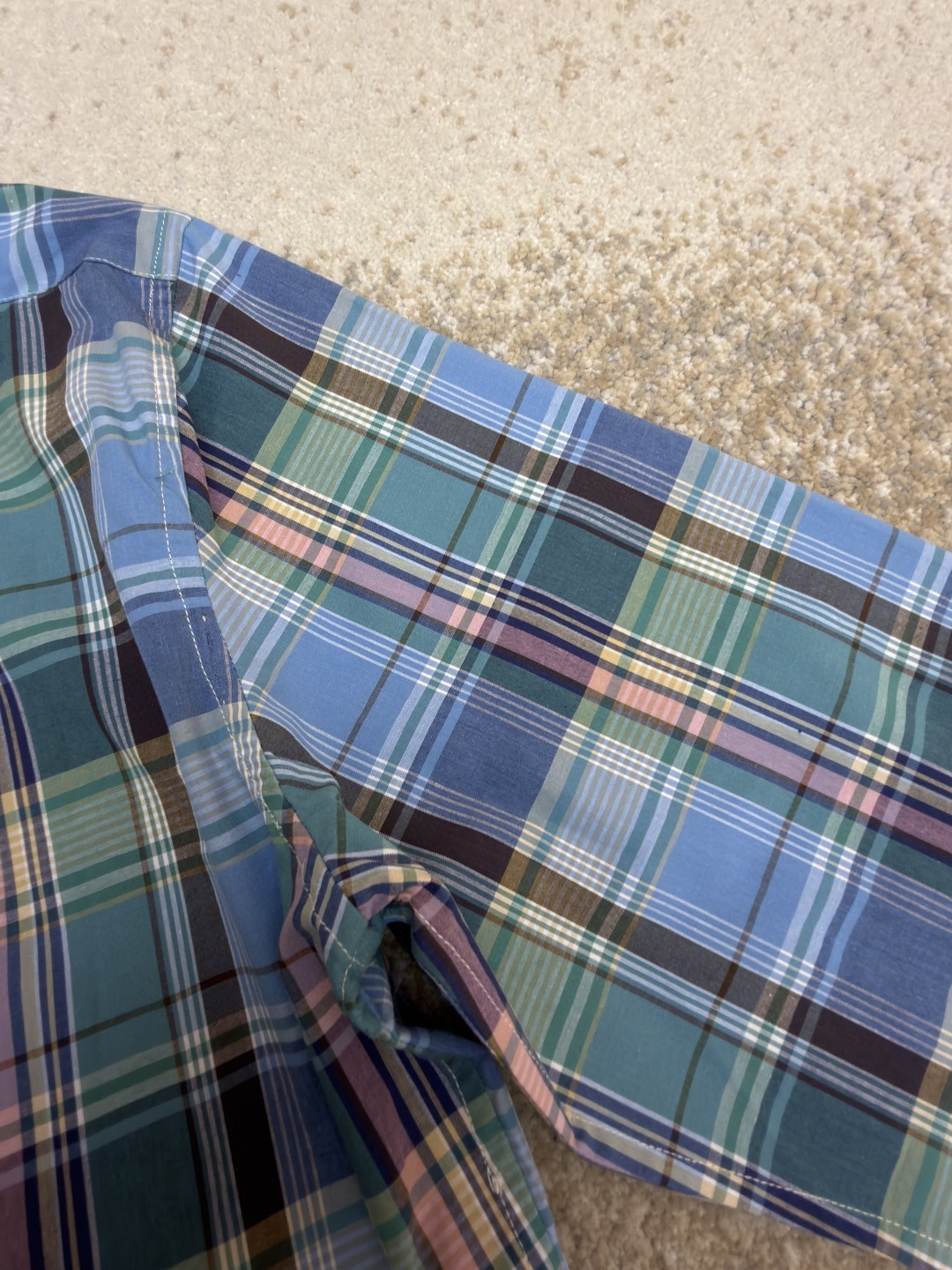 Ralph Lauren 拉夫劳伦 刺绣小马彩色格子衬衫 外套 长袖 蓝色 B0 710P06020-007