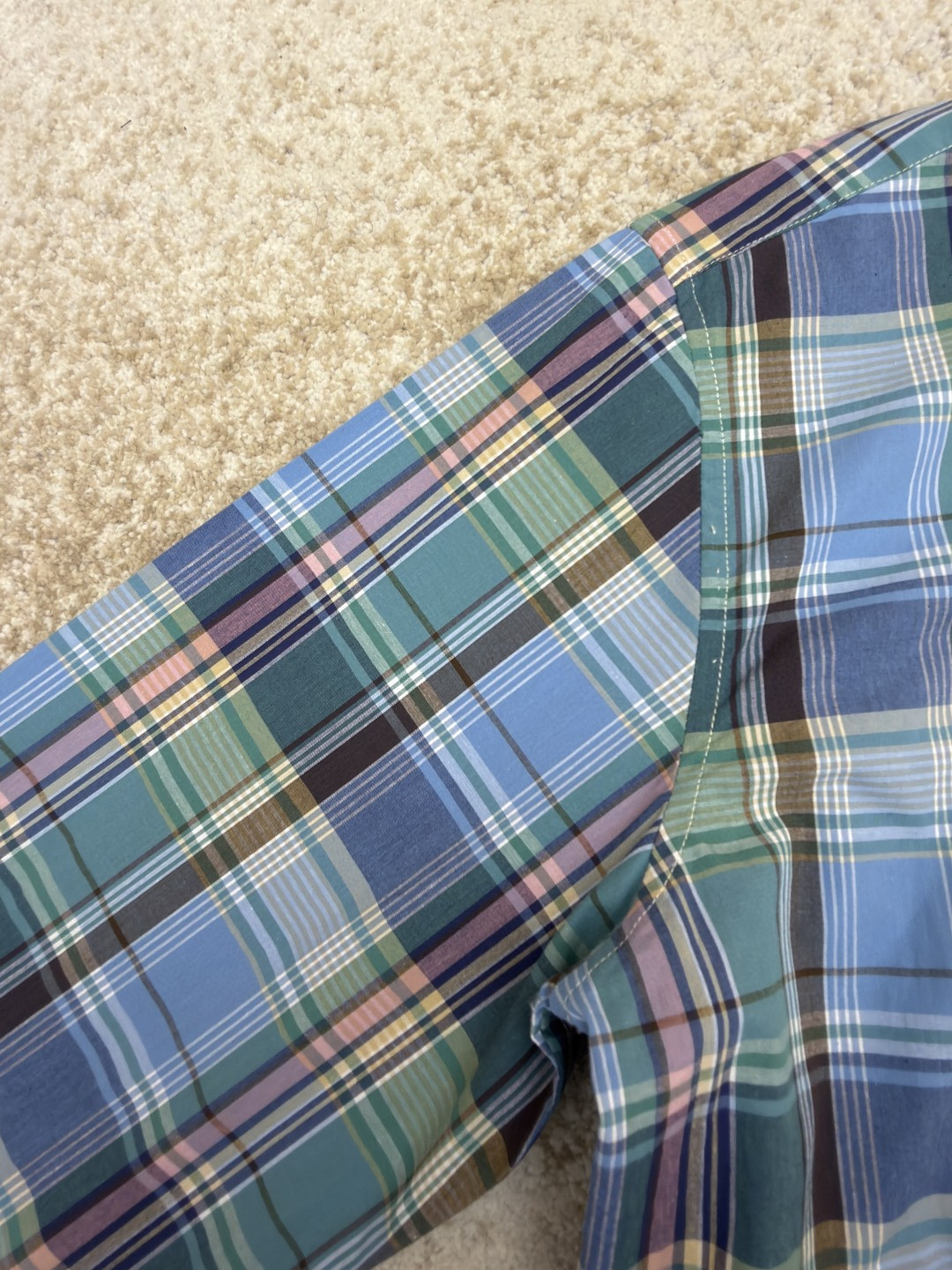 Ralph Lauren 拉夫劳伦 刺绣小马彩色格子衬衫 外套 长袖 蓝色 B0 710P06020-007