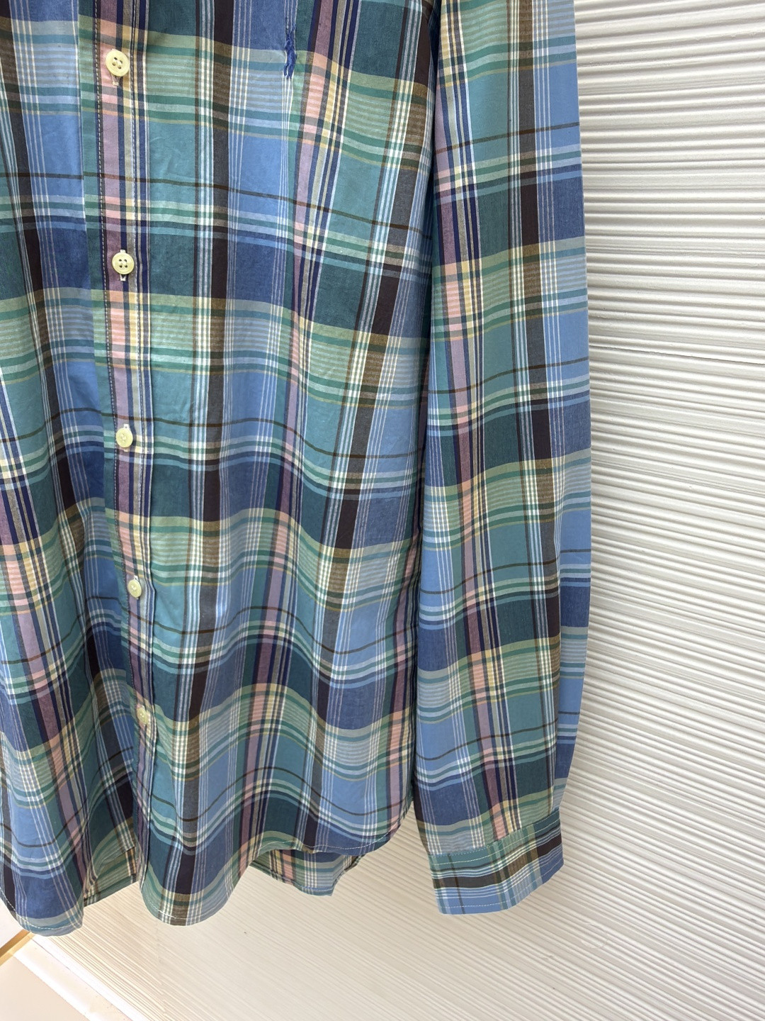 Ralph Lauren 拉夫劳伦 刺绣小马彩色格子衬衫 外套 长袖 蓝色 B0 710P06020-007