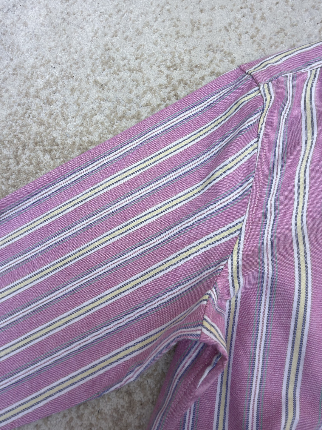 Ralph Lauren 拉夫劳伦 刺绣小马彩色条纹衬衫 外套 长袖 粉色 B0 MNPOWOV16824822-650