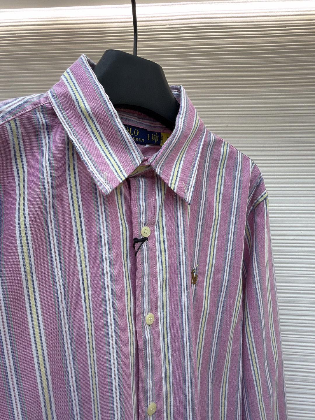 Ralph Lauren 拉夫劳伦 刺绣小马彩色条纹衬衫 外套 长袖 粉色 B0 MNPOWOV16824822-650