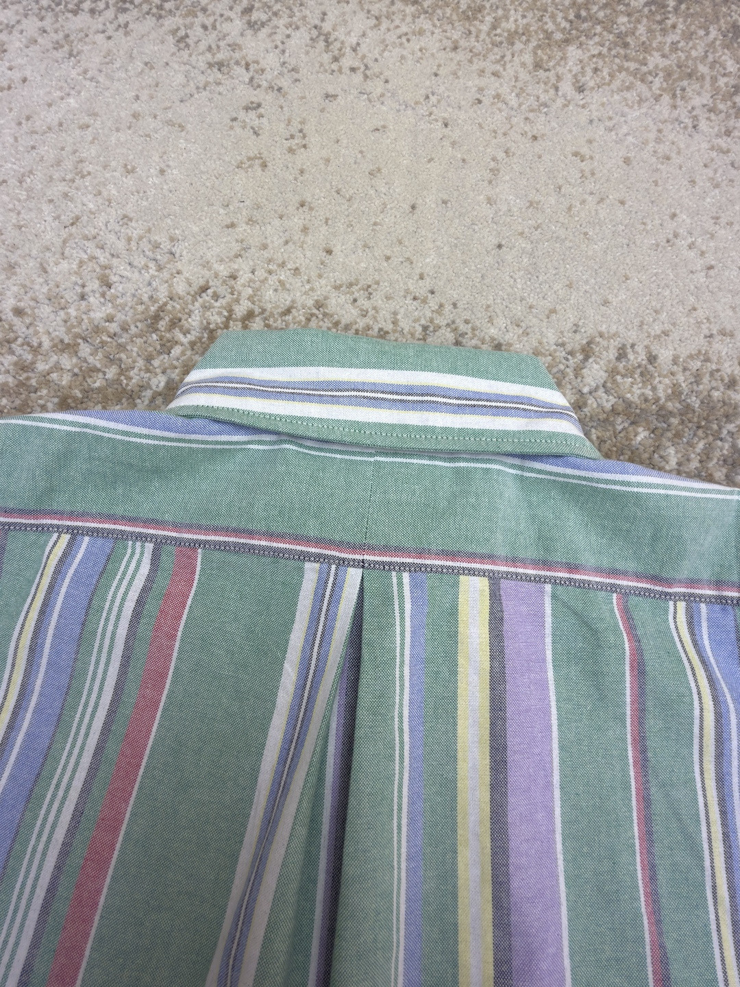 Ralph Lauren 拉夫劳伦 刺绣小马彩色条纹衬衫 外套 长袖 绿色 B0 710925229-002