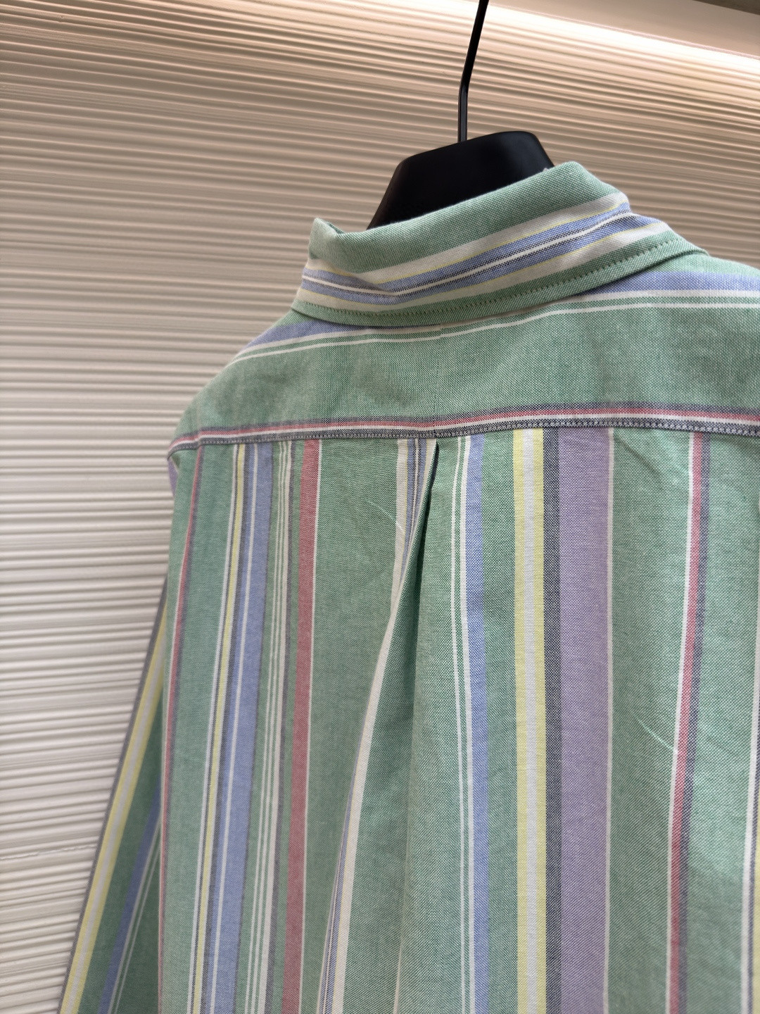 Ralph Lauren 拉夫劳伦 刺绣小马彩色条纹衬衫 外套 长袖 绿色 B0 710925229-002