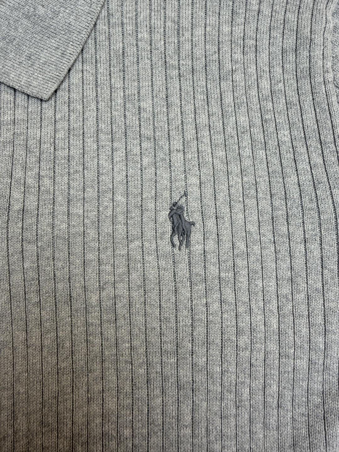 Ralph Lauren 拉夫劳伦 刺绣小马条纹Polo衫 短袖 灰色 A5 710979100-002