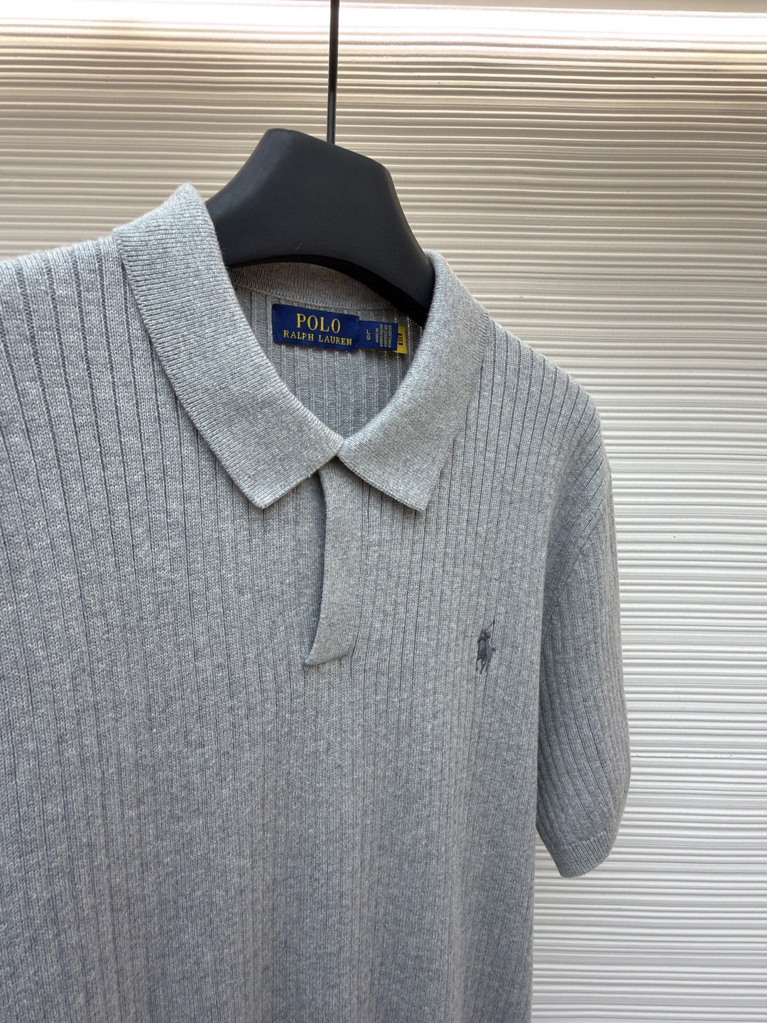 Ralph Lauren 拉夫劳伦 刺绣小马条纹Polo衫 短袖 灰色 A5 710979100-002