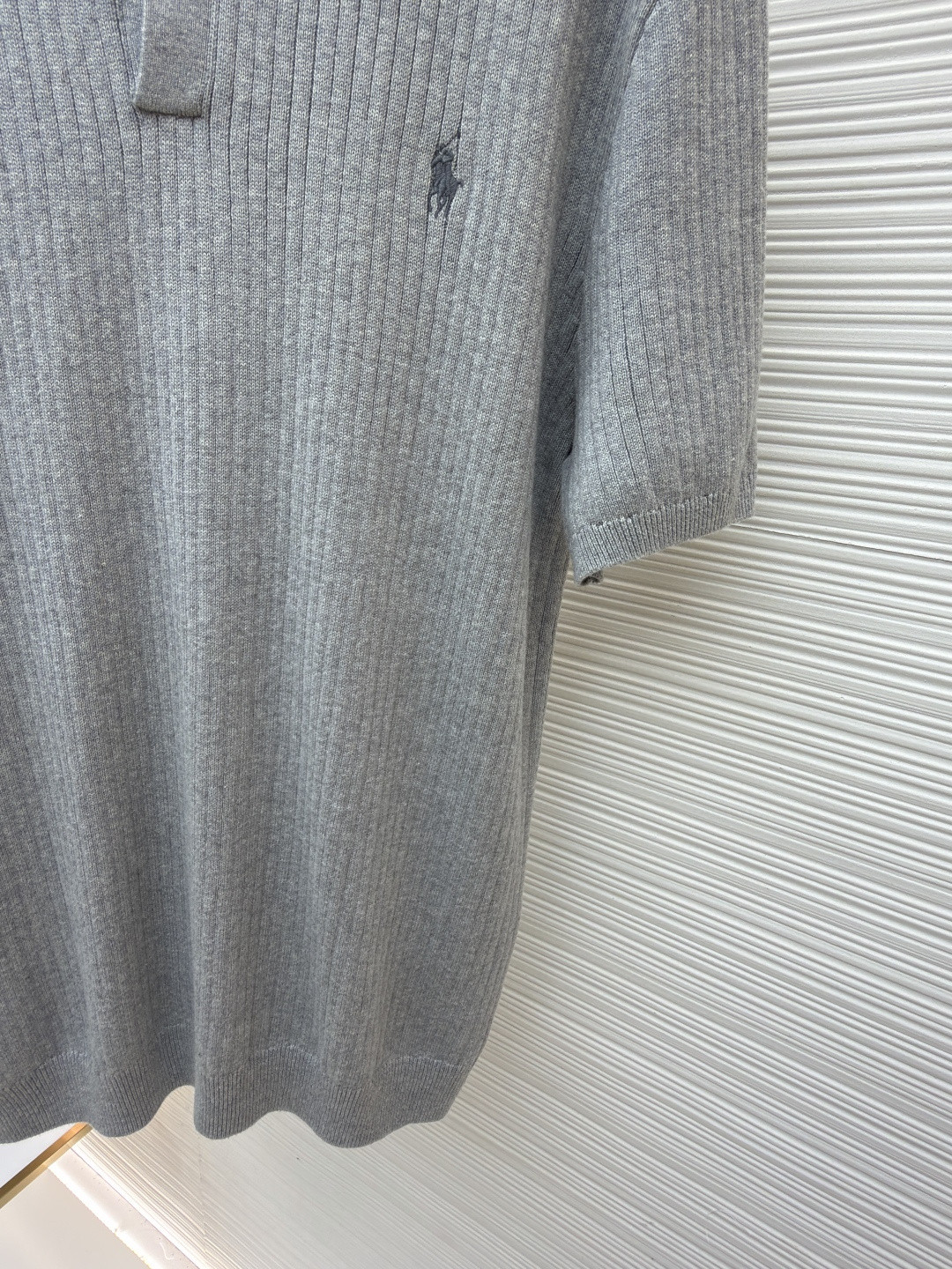 Ralph Lauren 拉夫劳伦 刺绣小马条纹Polo衫 短袖 灰色 A5 710979100-002