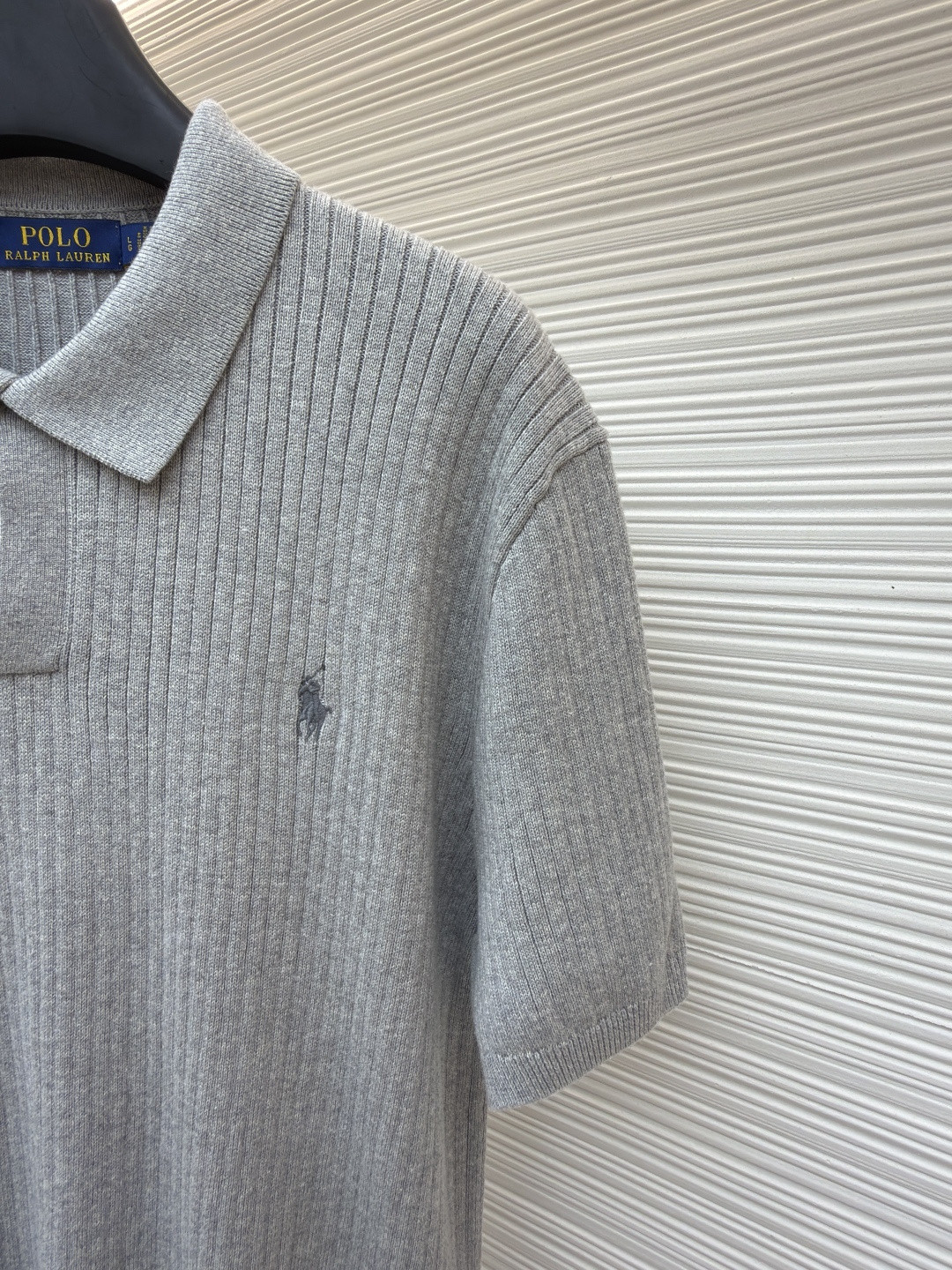 Ralph Lauren 拉夫劳伦 刺绣小马条纹Polo衫 短袖 灰色 A5 710979100-002