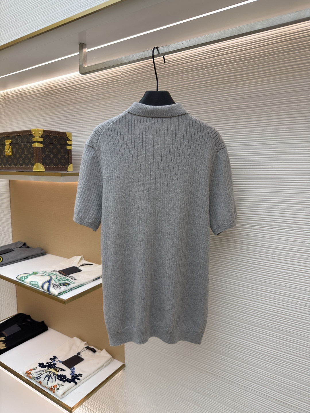 Ralph Lauren 拉夫劳伦 刺绣小马条纹Polo衫 短袖 灰色 A5 710979100-002