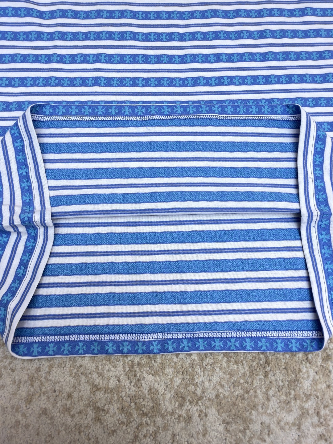 Chrome Hearts 克罗心 色织满印条纹圆领短袖 T恤 绿色 蓝色 A2 CH-036009158