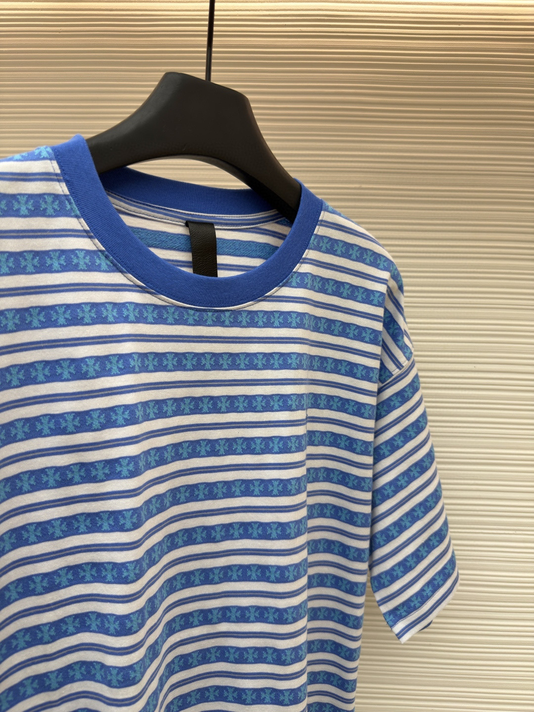 Chrome Hearts 克罗心 色织满印条纹圆领短袖 T恤 绿色 蓝色 A2 CH-036009158