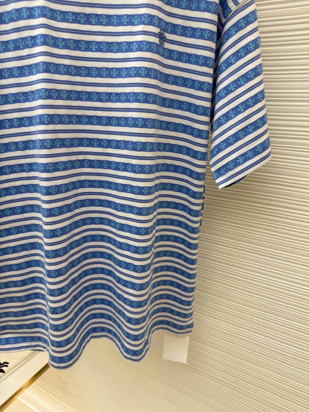 Chrome Hearts 克罗心 色织满印条纹圆领短袖 T恤 绿色 蓝色 A2 CH-036009158