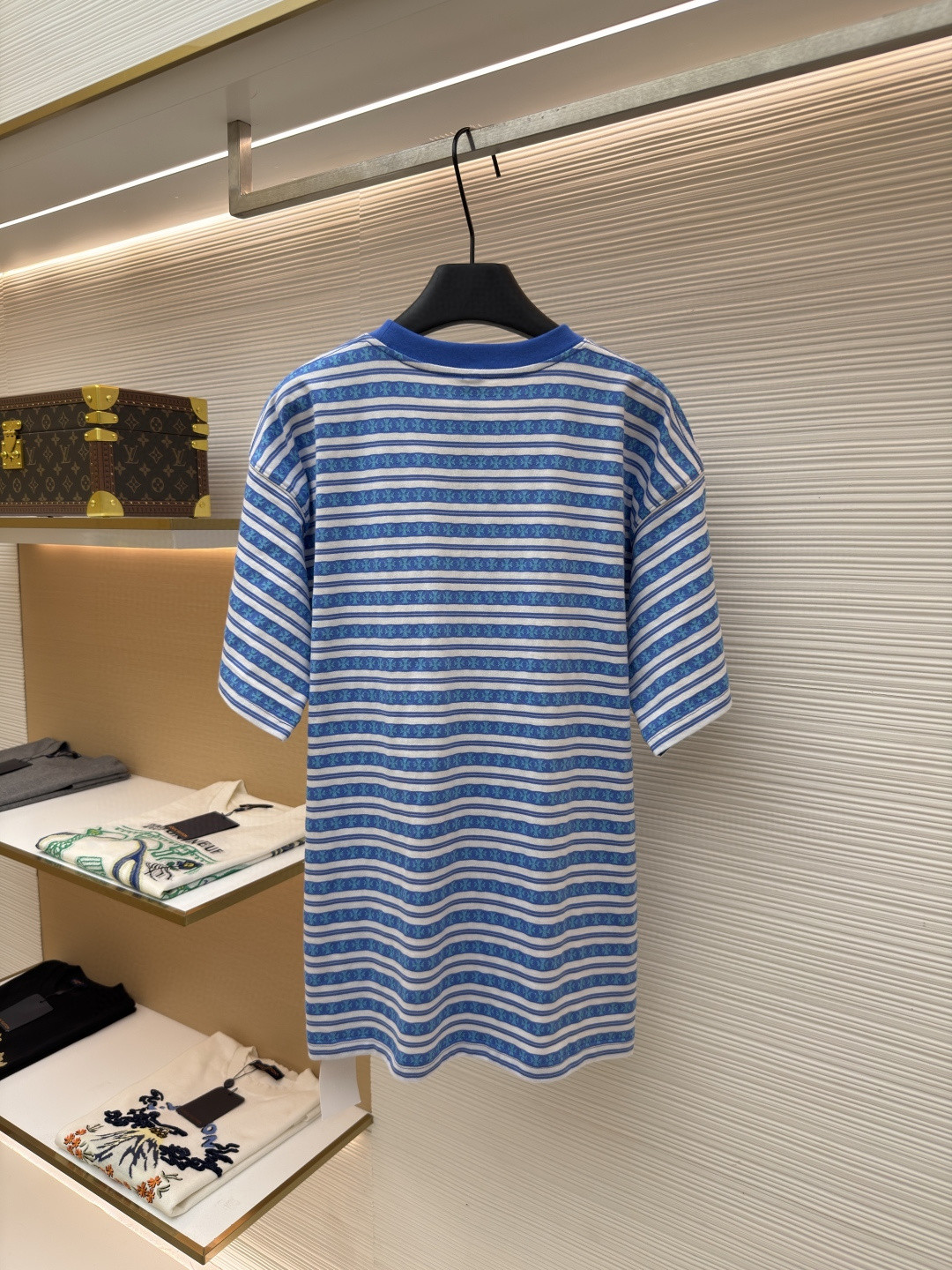 Chrome Hearts 克罗心 色织满印条纹圆领短袖 T恤 绿色 蓝色 A2 CH-036009158