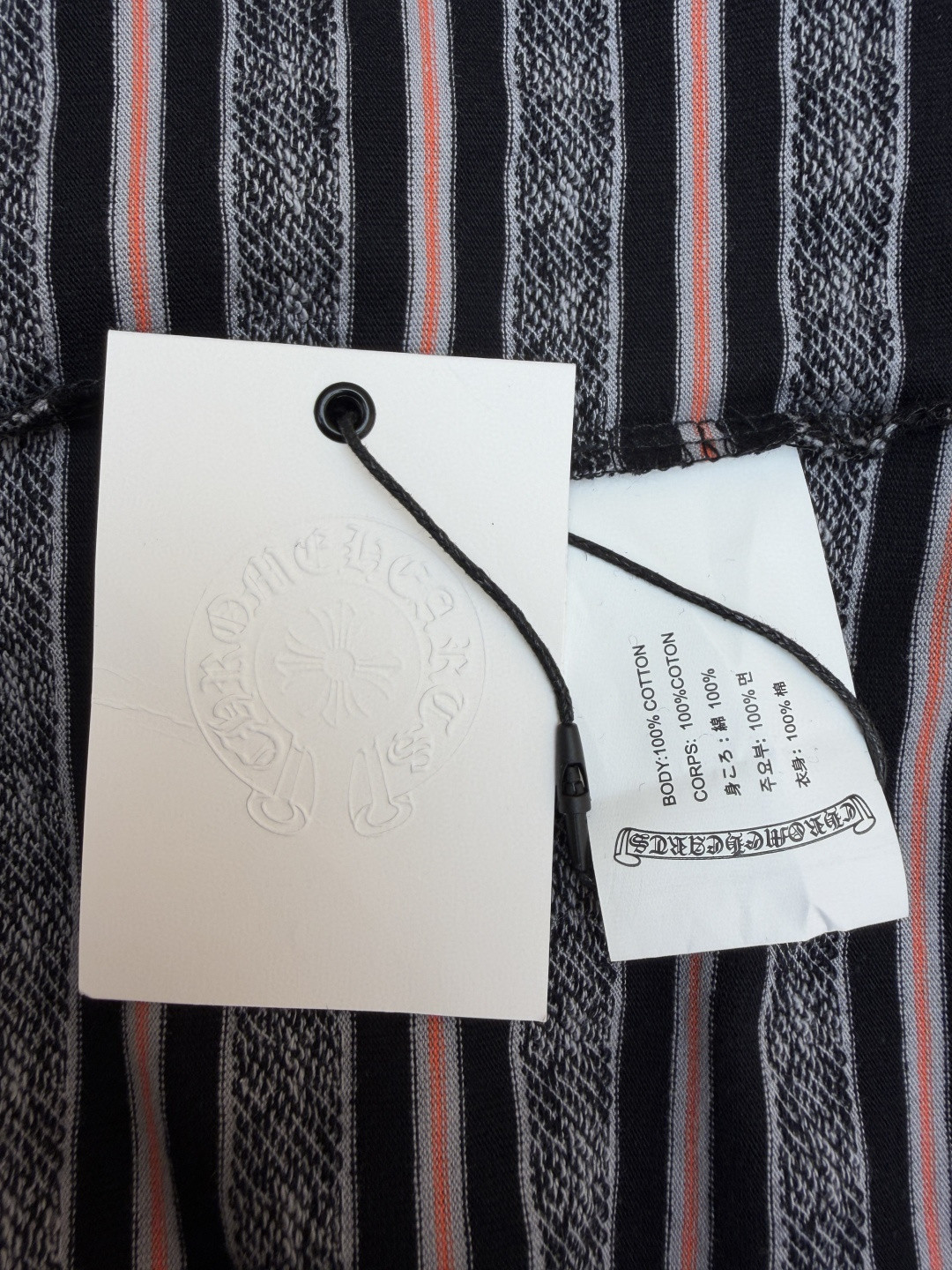 Chrome Hearts 克罗心 色织满印条纹圆领短袖 T恤 夏季 A2 CH-036003369