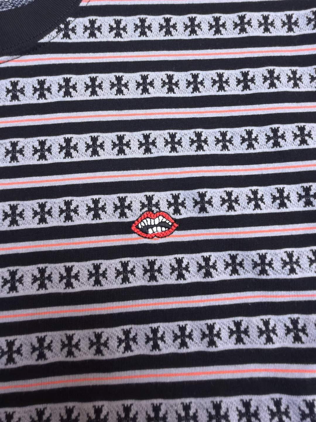 Chrome Hearts 克罗心 色织满印条纹圆领短袖 T恤 夏季 A2 CH-036003369