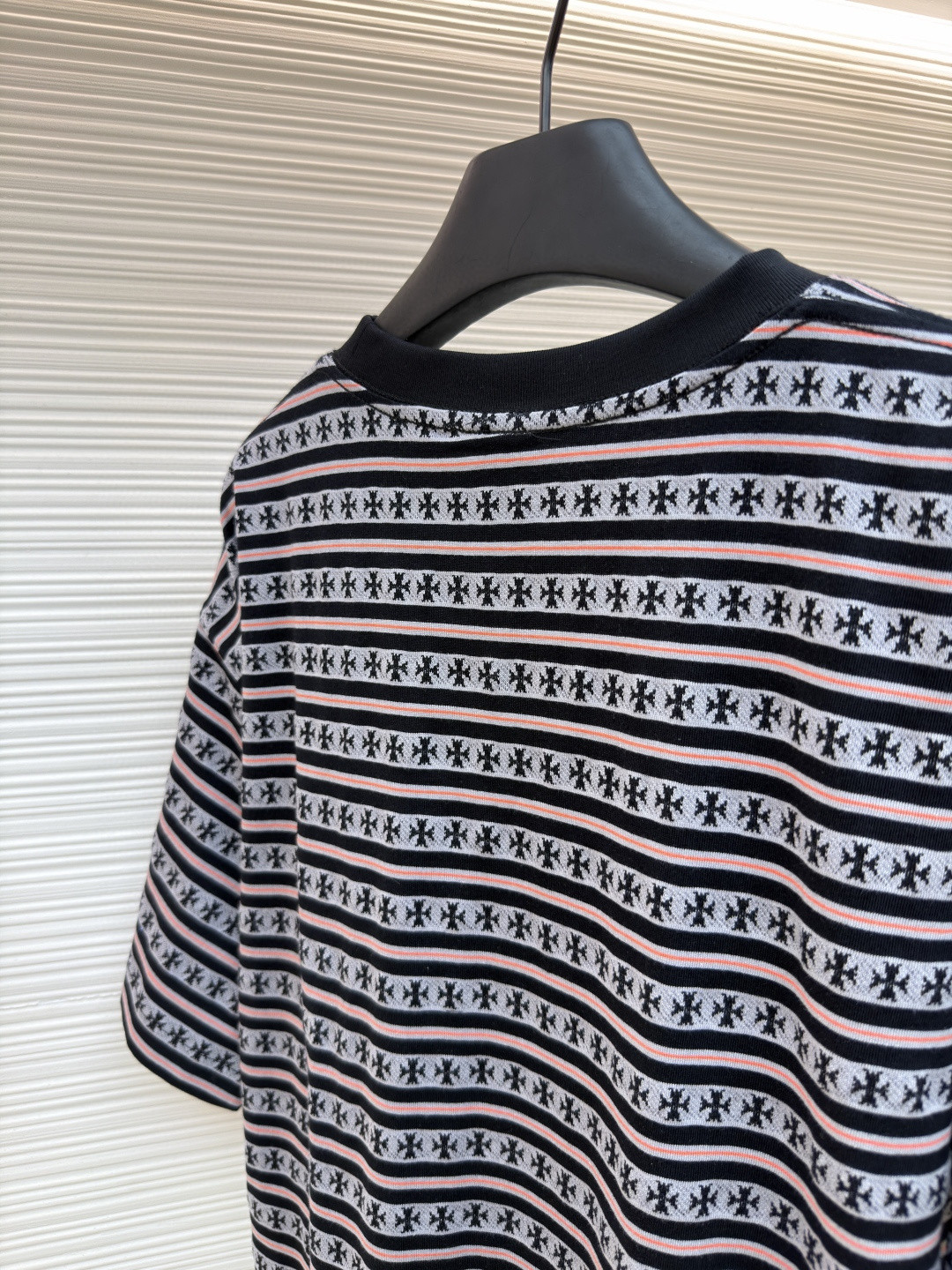 Chrome Hearts 克罗心 色织满印条纹圆领短袖 T恤 夏季 A2 CH-036003369