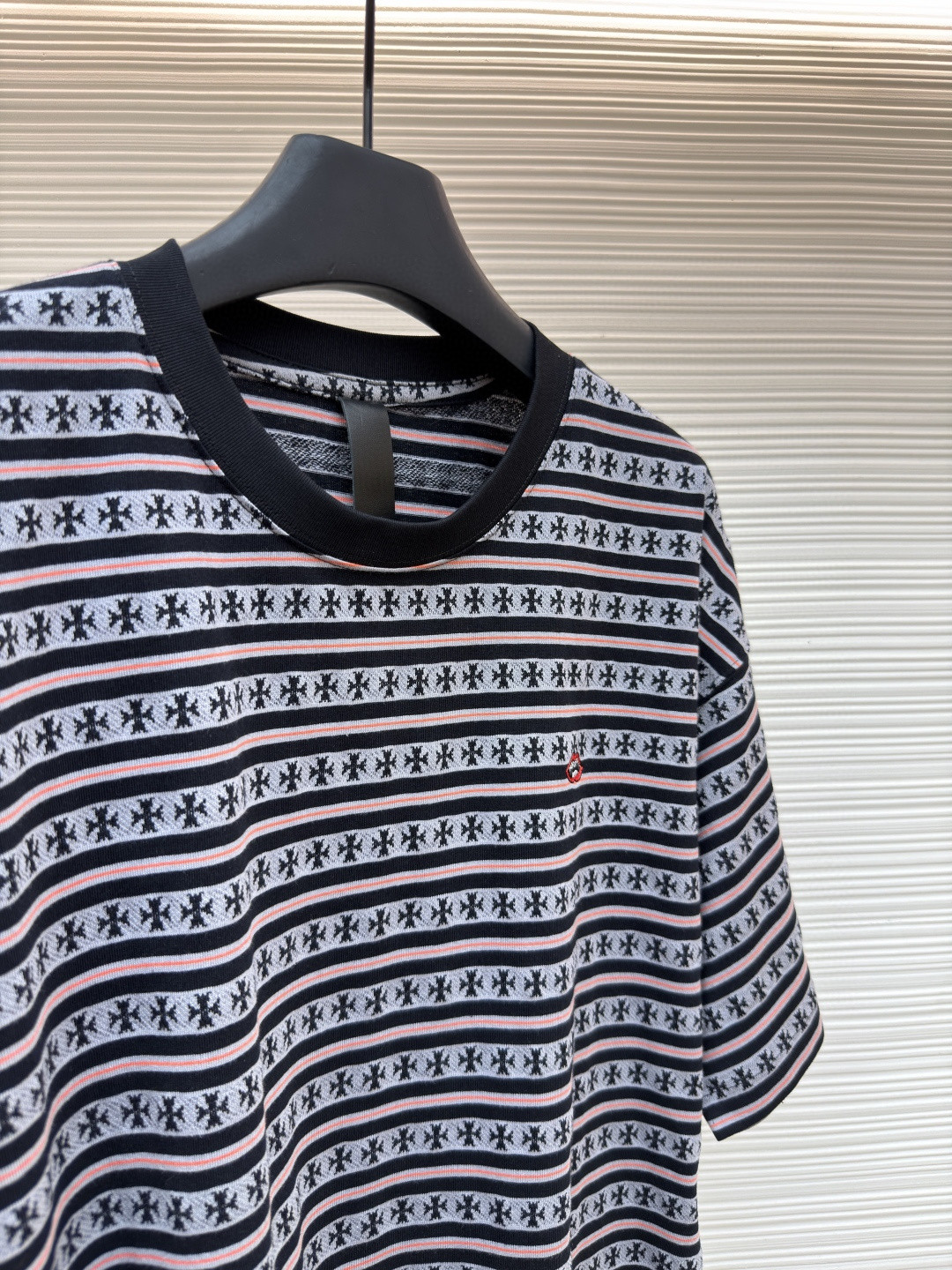 Chrome Hearts 克罗心 色织满印条纹圆领短袖 T恤 夏季 A2 CH-036003369