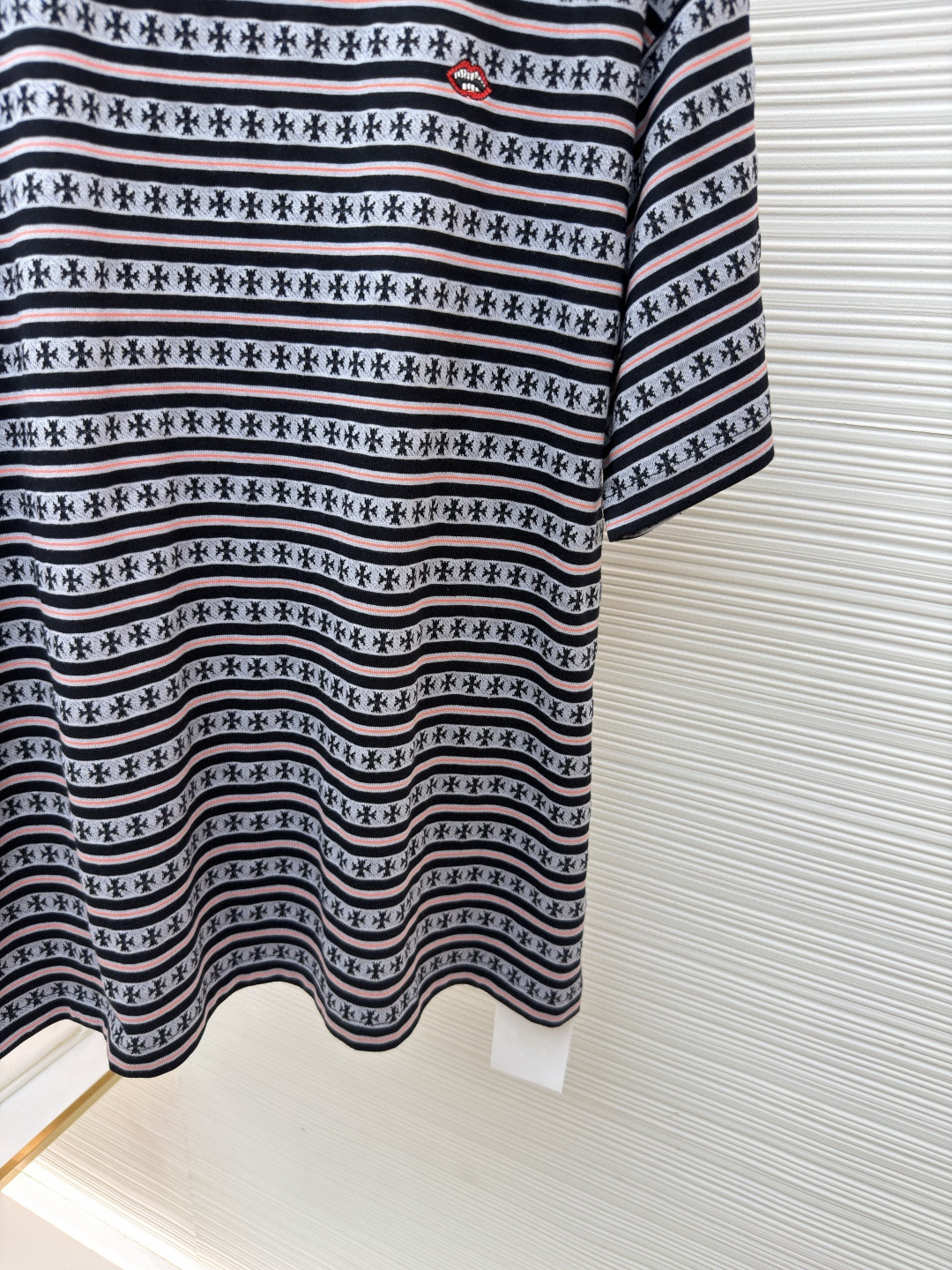 Chrome Hearts 克罗心 色织满印条纹圆领短袖 T恤 夏季 A2 CH-036003369