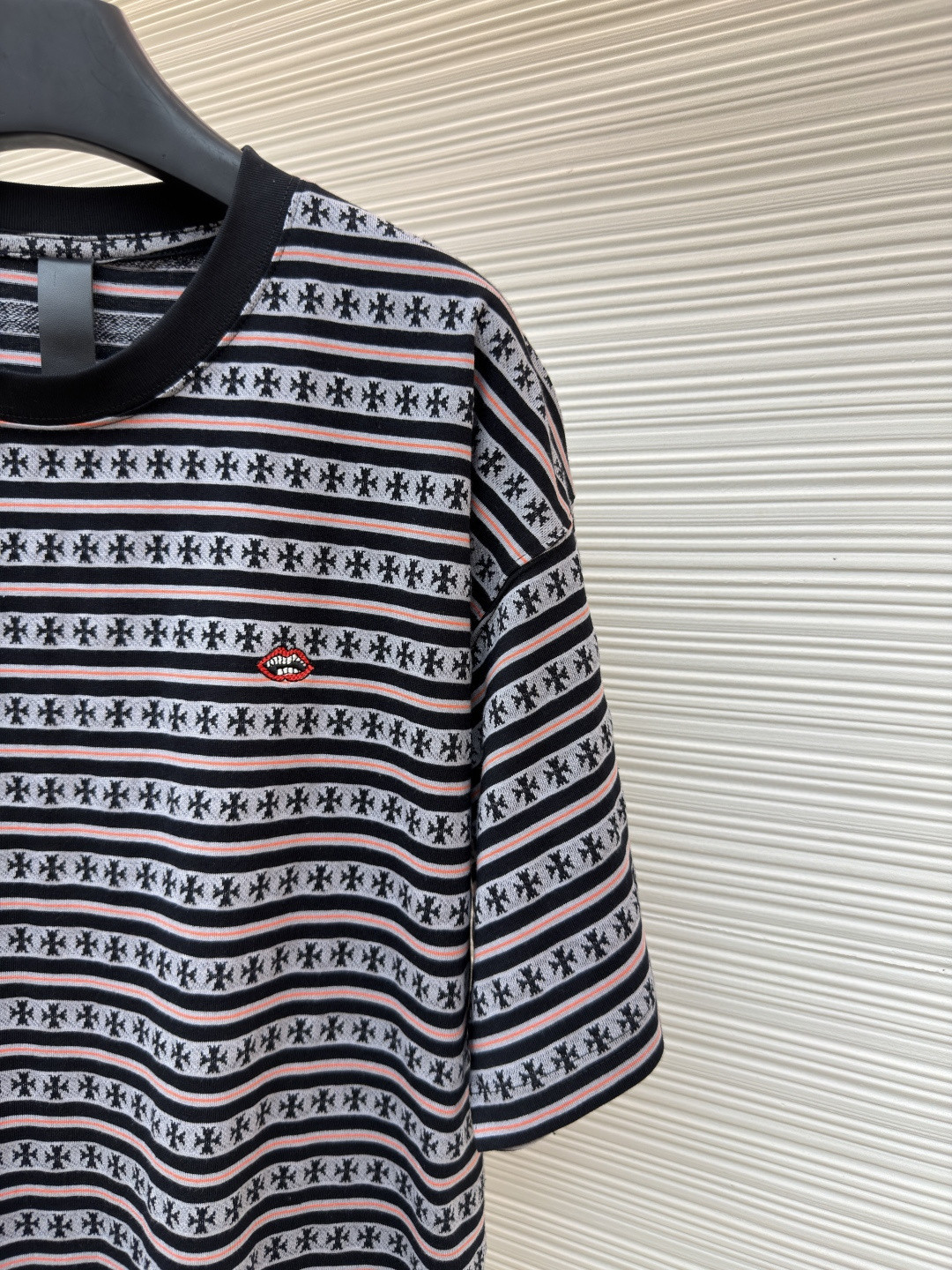 Chrome Hearts 克罗心 色织满印条纹圆领短袖 T恤 夏季 A2 CH-036003369