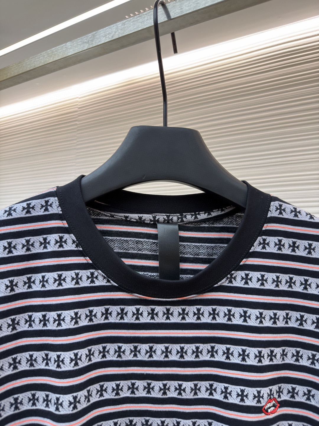 Chrome Hearts 克罗心 色织满印条纹圆领短袖 T恤 夏季 A2 CH-036003369