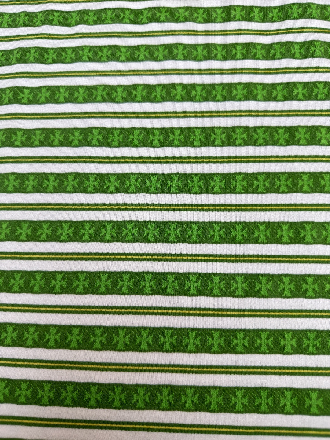 Chrome Hearts 克罗心 色织满印条纹圆领短袖 T恤 绿色 蓝色 A2 CH-036009158