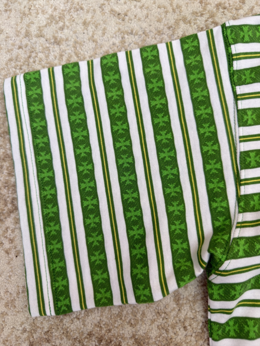 Chrome Hearts 克罗心 色织满印条纹圆领短袖 T恤 绿色 蓝色 A2 CH-036009158