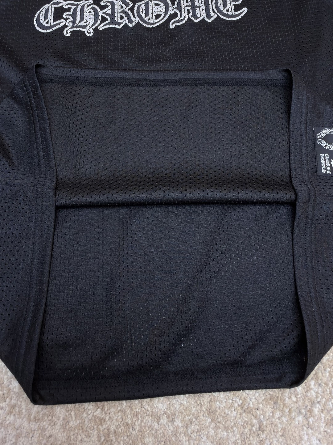 Chrome Hearts 克罗心 冰球服系列镀银网眼短袖 T恤 黑色 A2 CH-20231186