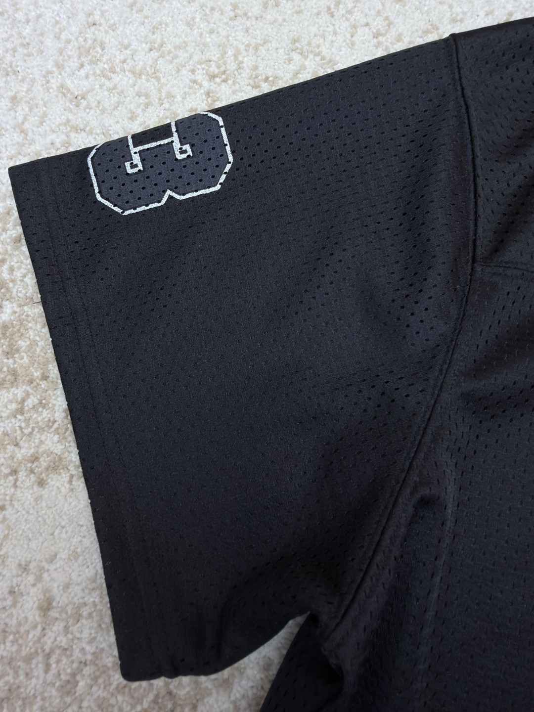 Chrome Hearts 克罗心 冰球服系列镀银网眼短袖 T恤 黑色 A2 CH-20231186