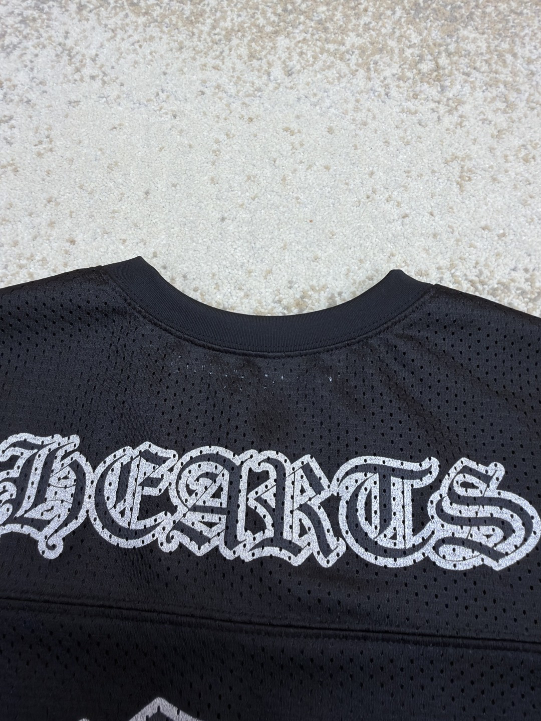 Chrome Hearts 克罗心 冰球服系列镀银网眼短袖 T恤 黑色 A2 CH-20231186