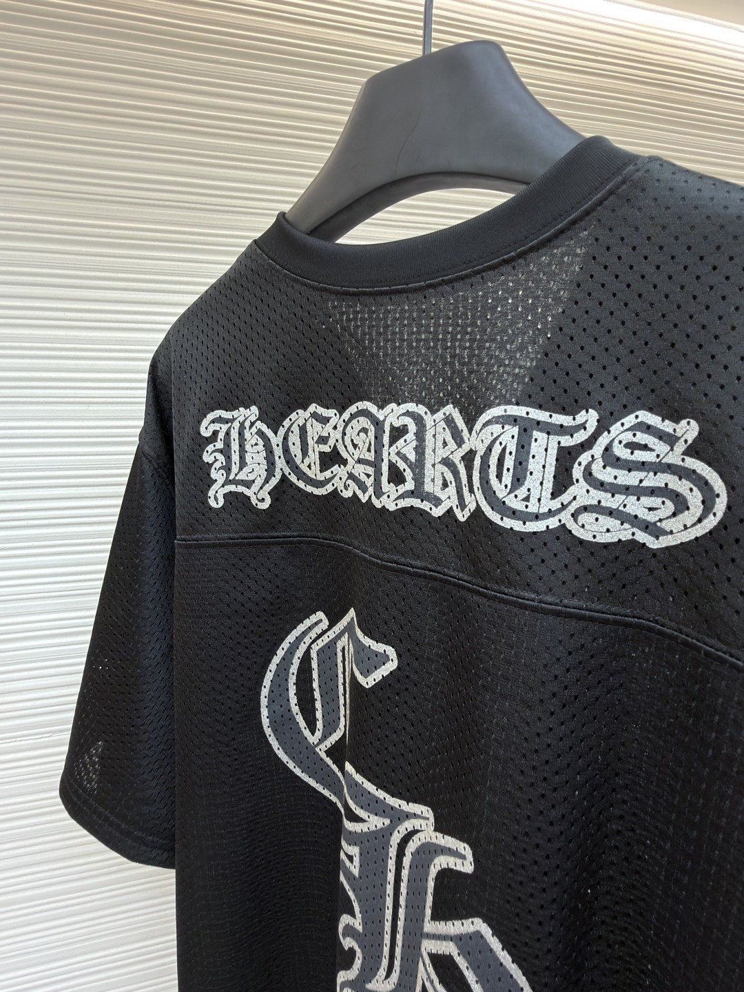 Chrome Hearts 克罗心 冰球服系列镀银网眼短袖 T恤 黑色 A2 CH-20231186